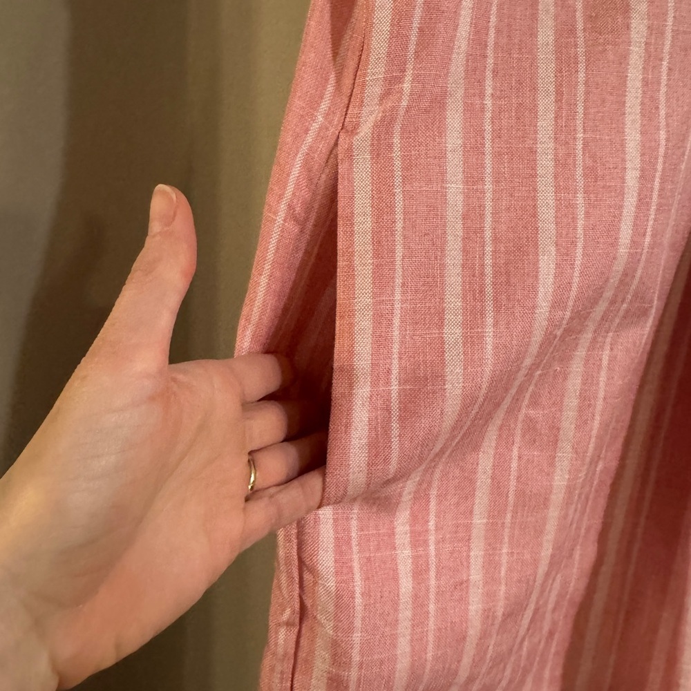 Simply Noelle Pink and White Striped Women’s  Dress - Picture 2 of 7